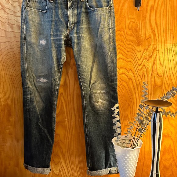 LEVI'S 511 | Distressed Lived-In Vintage Wash Denim Jeans *Rare* - Picture 2 of 11